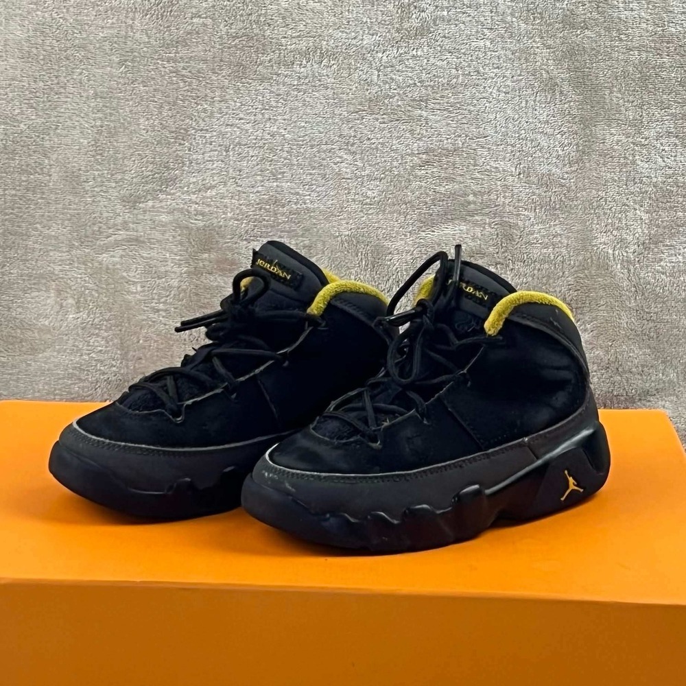 Jordan 9 Retro University Gold Black Toddler Sneakers 9C 401812-070